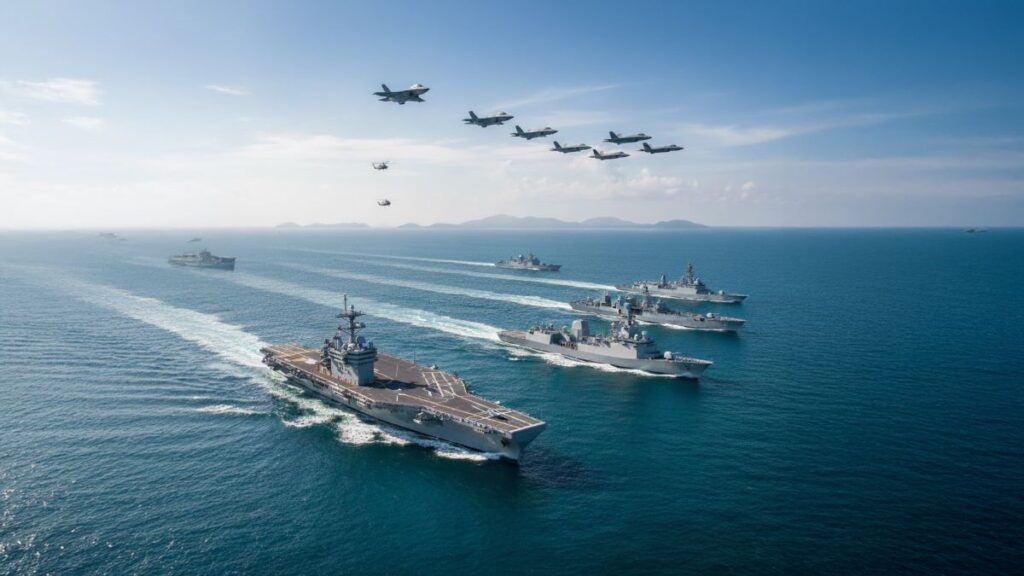 合同演習 日米豪比